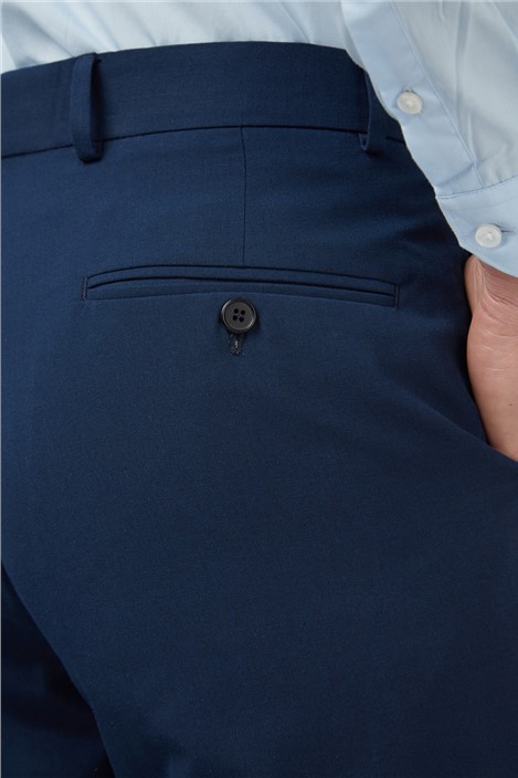 Limehaus Slim Fit Bright Blue Suit Trousers