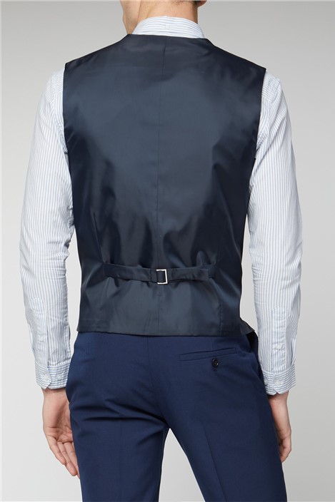 Limehaus Slim Fit Bright Blue Waistcoat