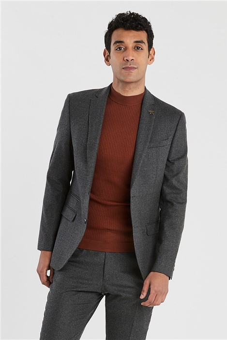 Ted Baker Grey Brushed Flannel Slim Fit Suit