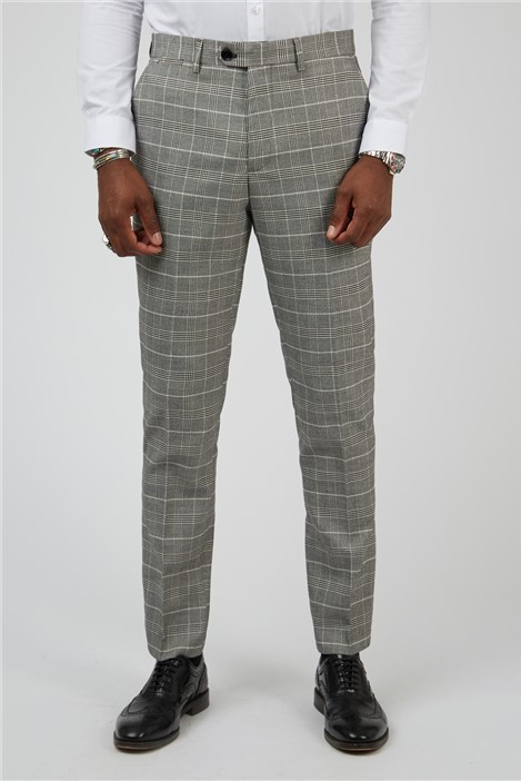 grey check trousers mens