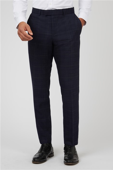 Tailored Fit Pure Wool Suit Trousers