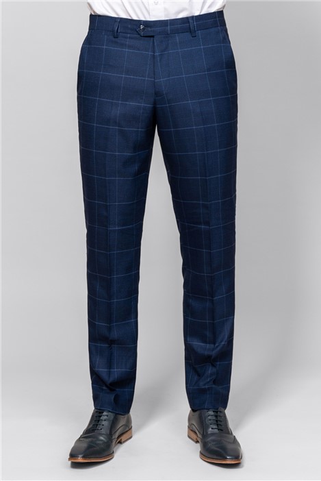 Navy blue hot sale check pant