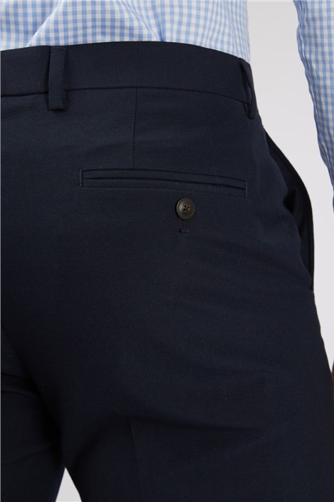 Limehaus Slim Fit Navy Trousers