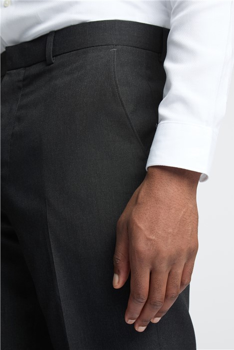 Limehaus Regular Fit Charcoal Trousers