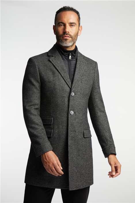 jeff banks charcoal grey coat