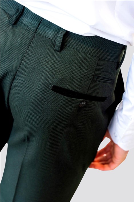 Marc Darcy Slim Fit Bromley Olive Green Suit Trousers