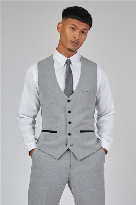 Marc Darcy Slim Fit Bromley Grey Waistcoat