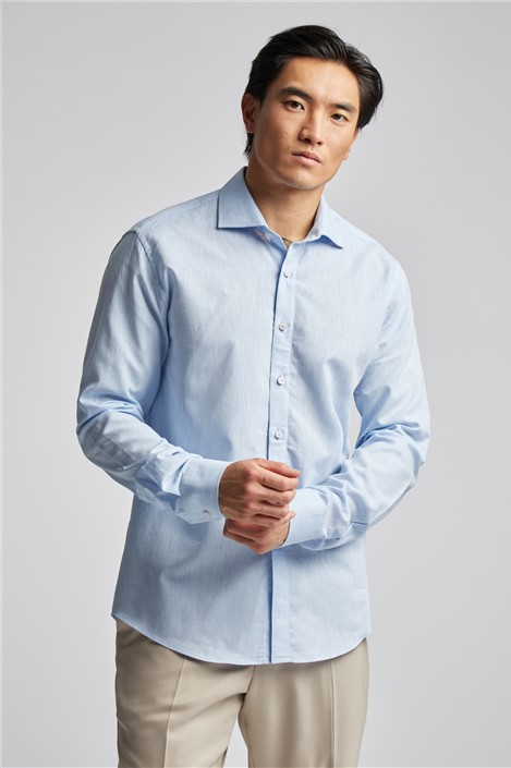 Limehaus Plain Linen Shirt - Blue
