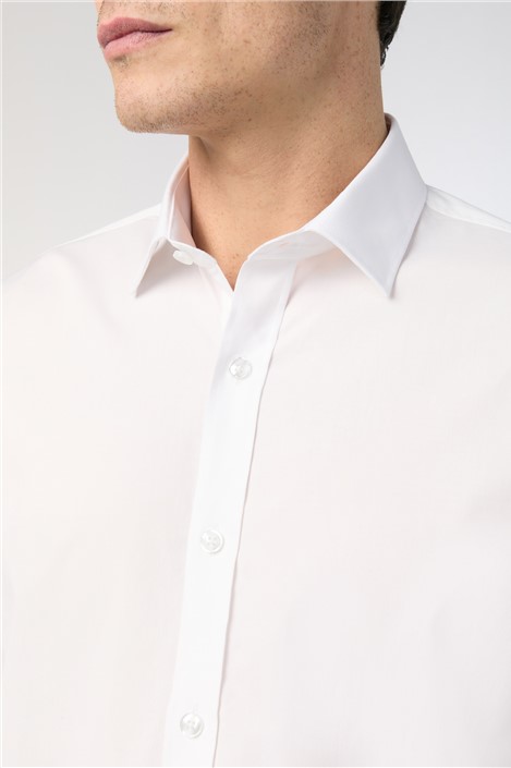 Limehaus Regular Fit White Stretch Shirt