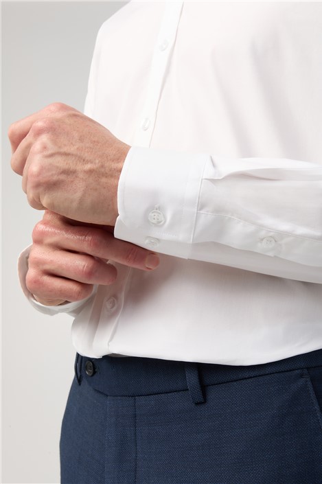 Limehaus Regular Fit White Stretch Shirt