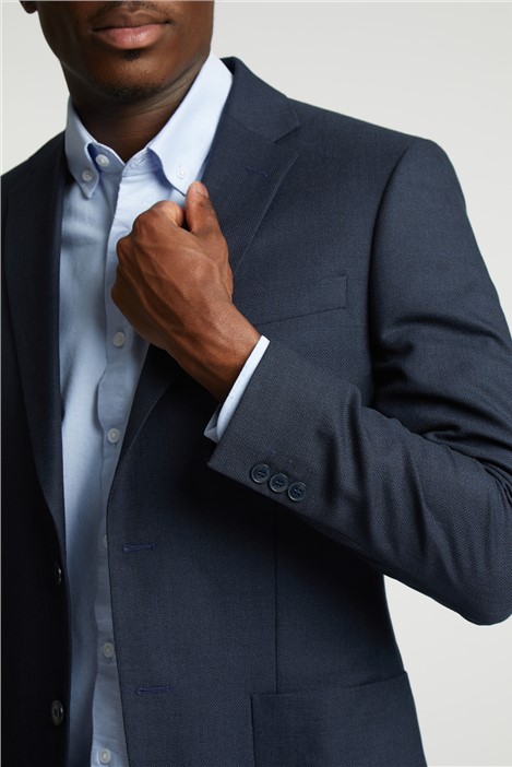 Alexandre Navy Hopsack Wool Blazer