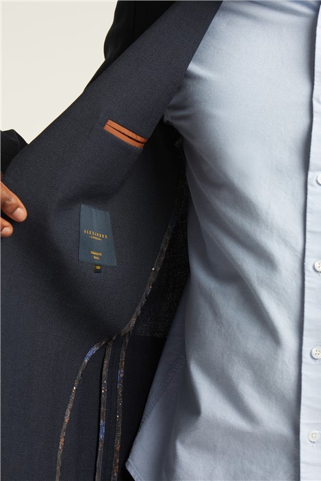 Alexandre Navy Hopsack Wool Blazer