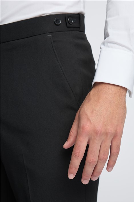 Limehaus Regular Fit Black Dinner Trousers
