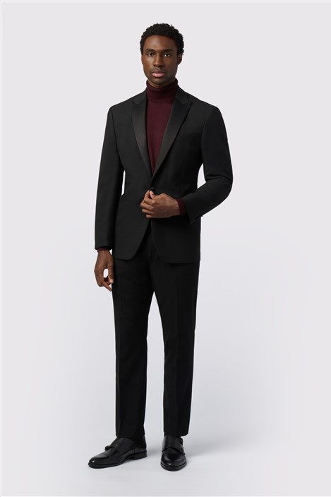 Limehaus Regular Fit Black Dinner Trousers