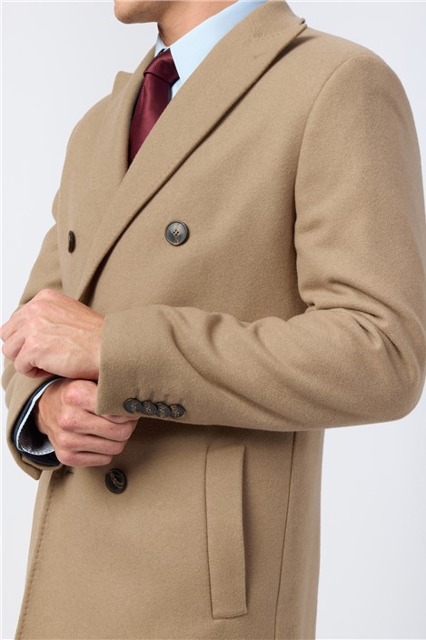 Alexandre Cashmere Blend Oatmeal Overcoat