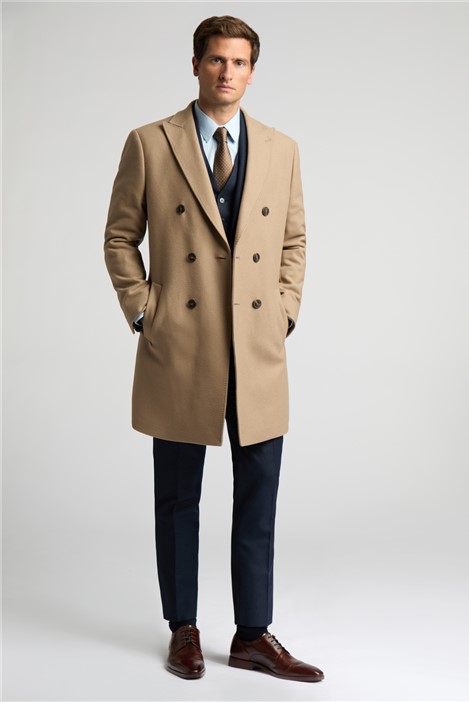 Alexandre Cashmere Blend Oatmeal Overcoat