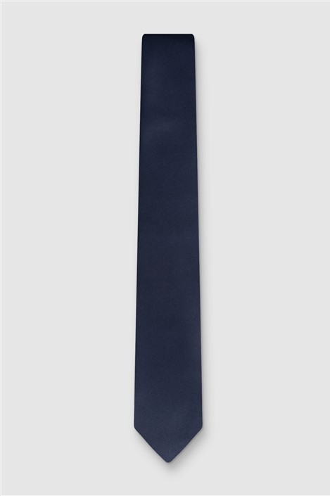 Limehaus Regular Plain Navy Blue Tie Navy Blue