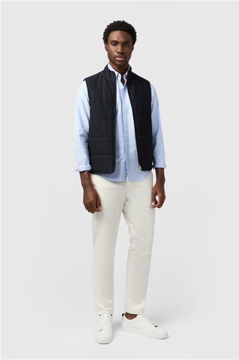 Melka Navy Zip Through Gilet