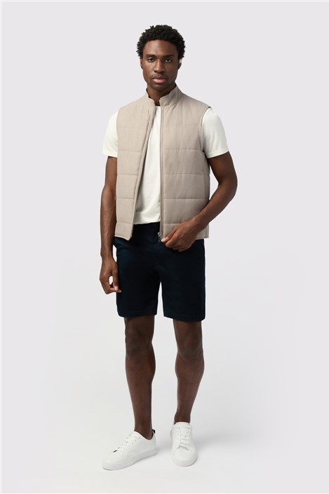 Melka Beige Zip Through Gilet