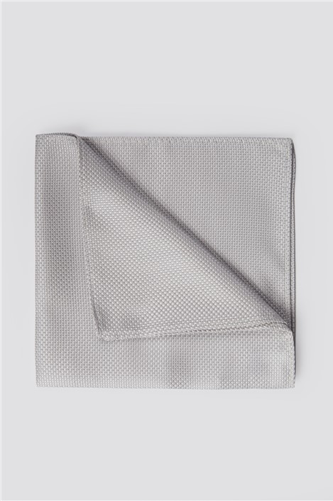 Limehaus Textured Pocket Square Silver By Suit Direct