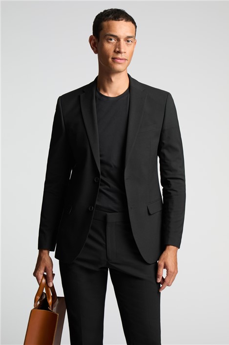 Limehaus Slim Fit Black Stretch Suit Jacket