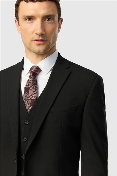 Limehaus Tailored Fit Black Stretch Suit Jacket