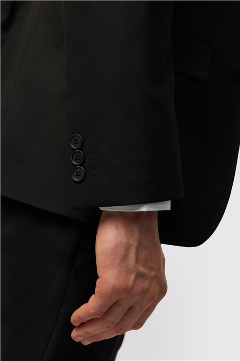 Limehaus Tailored Fit Black Stretch Suit Jacket