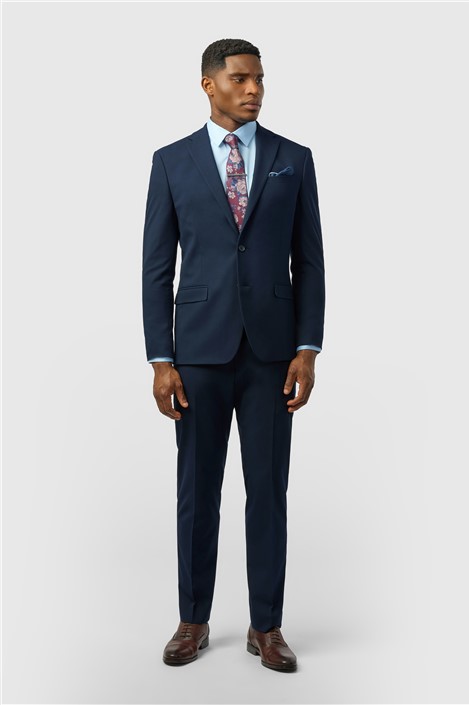 Limehaus Slim Fit Navy Stretch Jacket