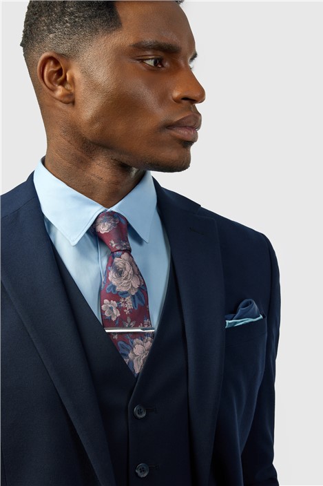 Limehaus Slim Fit Navy Stretch Jacket