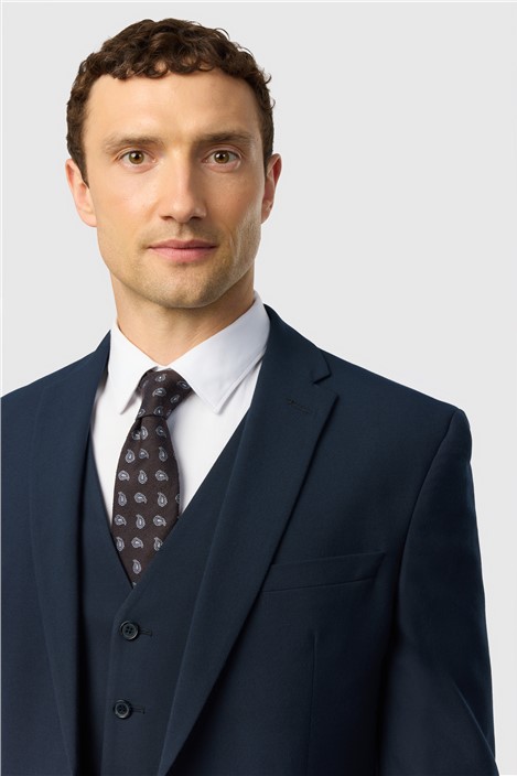 Limehaus Tailored Fit Navy Stretch Jacket