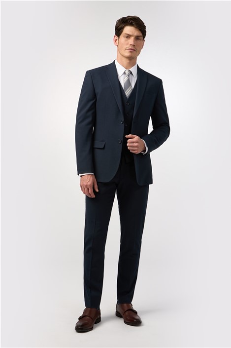 Limehaus Tailored Fit Navy Stretch Suit