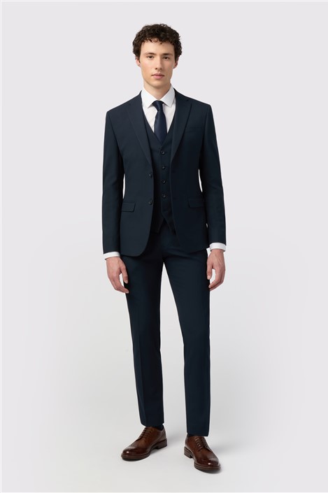 Limehaus Skinny Fit Navy Stretch Suit