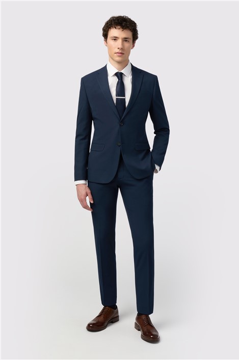 Limehaus Skinny Fit Navy Stretch Jacket