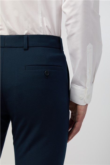 Limehaus Skinny Fit Navy Stretch Trousers