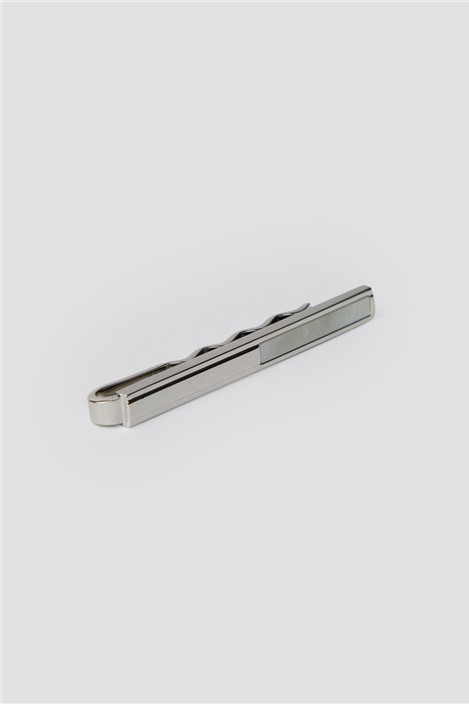 Suit Direct Mother Of Pearl Tie Slide 0 Silver Metal