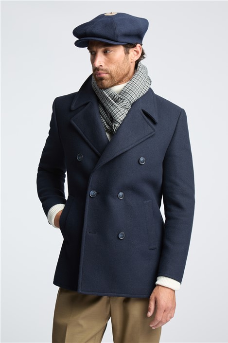 Melka Slim Fit Navy Peacoat