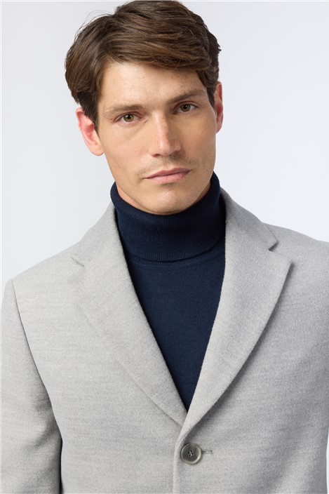 Melka Slim Fit Light Grey Coat