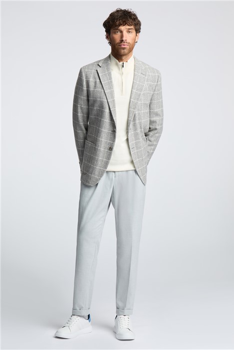 Melka Grey Subtle Check Blazer