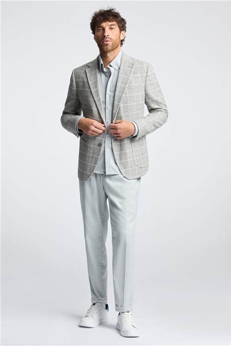 Melka Grey Subtle Check Blazer