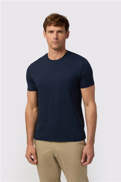 Melka Crew Neck T-Shirt - Navy