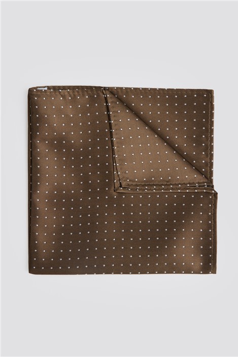 Limehaus Bronze Pindot Pocket Square By Suit Direct