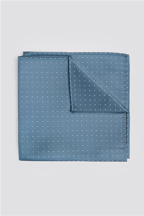 Limehaus Blue Pindot Pocket Square By Suit Direct