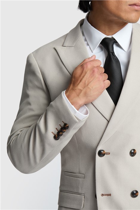 Marc Darcy Slim Fit HM5 Stone Double Breasted Jacket