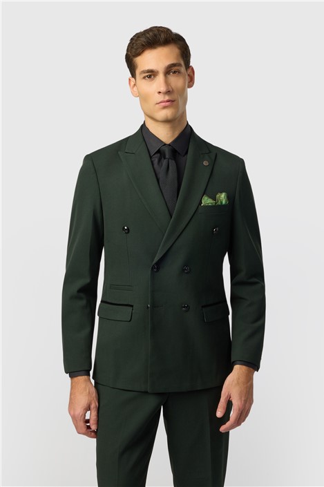 Marc Darcy Slim Fit Bromley Green Double Breasted Jacket