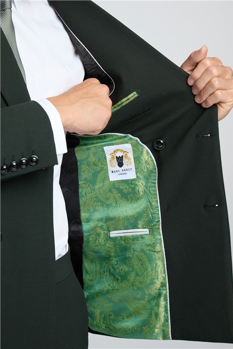 Marc Darcy Slim Fit Bromley Green Double Breasted Jacket