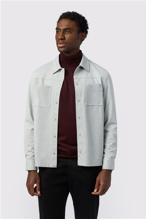 Melka Light Grey Jersey Overshirt