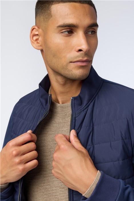 Melka Navy Zip Through Jacket