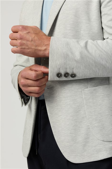 Melka Light Grey Jersey Blazer