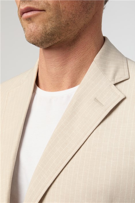 Melka Oatmeal Striped Blazer