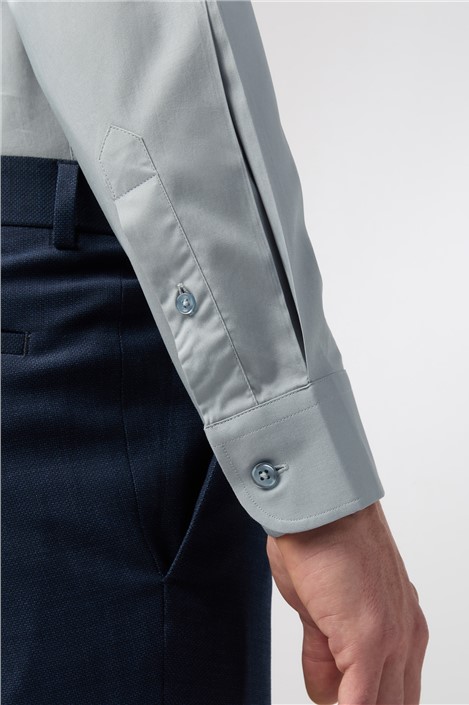 Limehaus Slim Fit Duck Egg Stretch Shirt